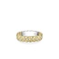 Gisser Jewels Amsterdam Gisser Jewels Ring R491Y-54 Zilver met Geelgouden Plating en Zirkonia 4.5mm Maat 54