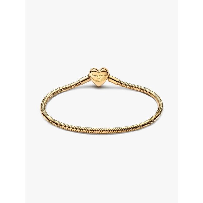 Pandora Pandora Armband 563758C01-17 Zilver met 14k Geelgouden Plating met Hart/Infinity Sluiting met Zirkonia Maat 17