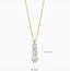 Blush Blush Collier LG3020Y 14k Geelgoud met Drie Briljant Geslepen Lab Grown Diamanten