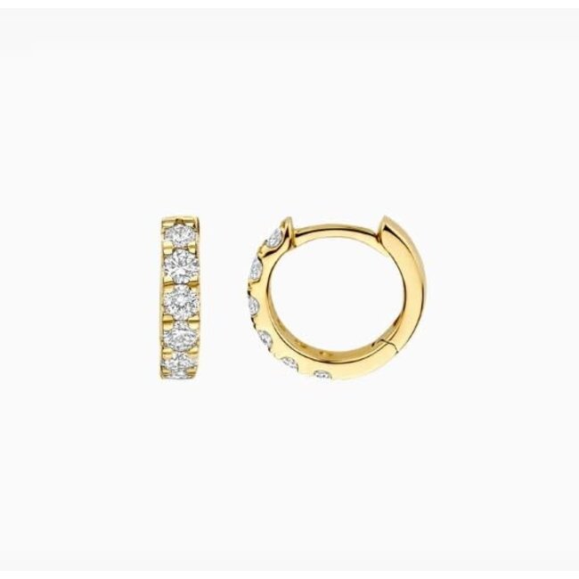 Blush Blush Oorbellen LG7031Y 14 Geelgouden Oorringen Briljant Geslepen Lab Grown Diamant 2.1mm