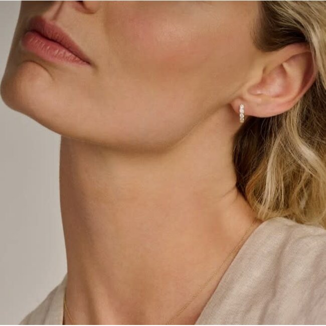 Blush Blush Oorbellen LG7031Y 14 Geelgouden Oorringen Briljant Geslepen Lab Grown Diamant 2.1mm