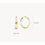 Blush Blush Oorbellen 7379YGO 14k Geelgoud Ovalen Oorringen 2.6x12mm