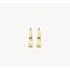 Blush Blush Oorbellen 7379YGO 14k Geelgoud Ovalen Oorringen 2.6x12mm