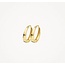 Blush Blush Oorbellen 7379YGO 14k Geelgoud Ovalen Oorringen 2.6x12mm