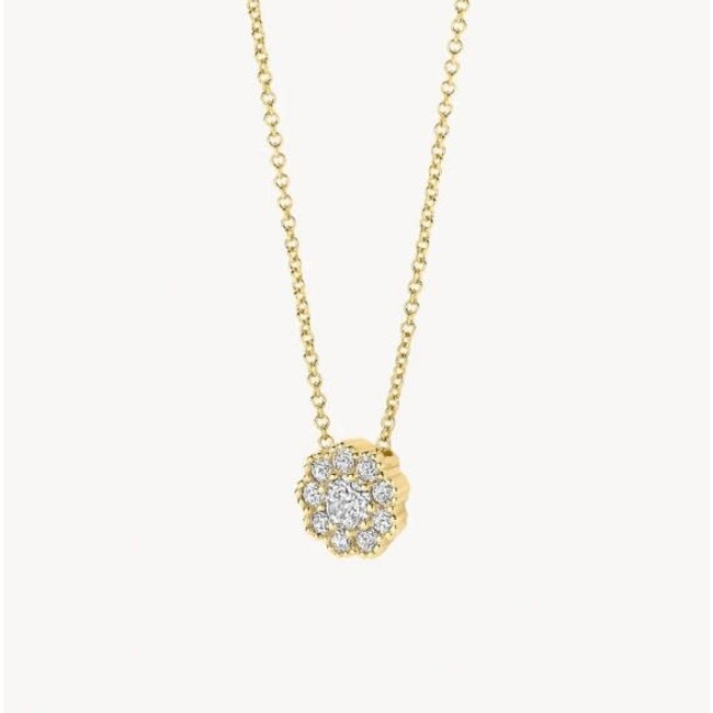 Blush Blush Collier  3196YZI  14k Geelgoud Rondje met Zirkonia 42cm