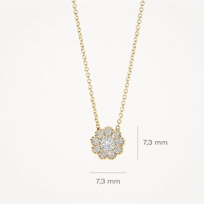 Blush Blush Collier  3196YZI  14k Geelgoud Rondje met Zirkonia 42cm