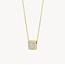 Blush Blush Collier 3197YZI 14k Geelgoud met Vierkant met Zirkonia 42cm