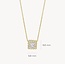 Blush Blush Collier 3197YZI 14k Geelgoud met Vierkant met Zirkonia 42cm