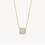 Blush Blush Collier 3197YZI 14k Geelgoud met Vierkant met Zirkonia 42cm