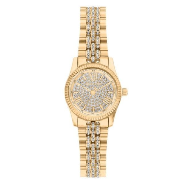 Michael Kors Michael Kors Horloge MK7575 Lexington Staal met Geelgouden Plating Quartz met Zirkonia 26mm