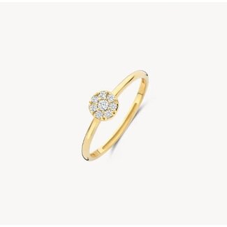 Blush Blush Ring 1277YZI/54 14k Geelgoud met Meerdere Zirkonia's Maat 54