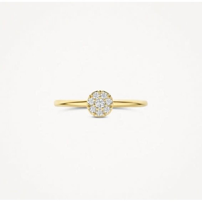 Blush Blush Ring 1277YZI/54 14k Geelgoud met Meerdere Zirkonia's Maat 54
