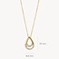 Blush Blush Collier 3195YZI 14k Geelgoud Druppel met Zirkonia 42cm