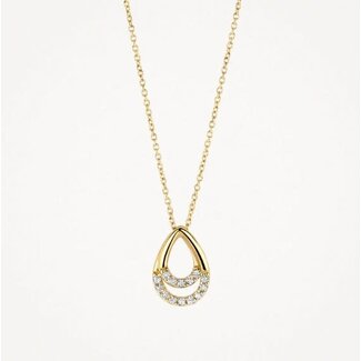 Blush Blush Collier 3195YZI 14k Geelgoud Druppel met Zirkonia 42cm