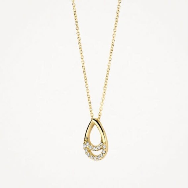 Blush Blush Collier 3195YZI 14k Geelgoud Druppel met Zirkonia 42cm