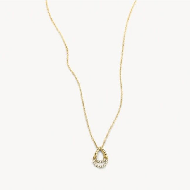 Blush Blush Collier 3195YZI 14k Geelgoud Druppel met Zirkonia 42cm