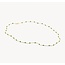 Blush Blush Collier 3162YRG 14k Geelgoud met Groene Bolletjes 42cm