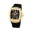 TW Steel TW Steel Horloge T02 Staal Rechthoekige Kast met Geelgouden Plating Quartz Chronograaf en met Rubberen Band met Vouwsluiting