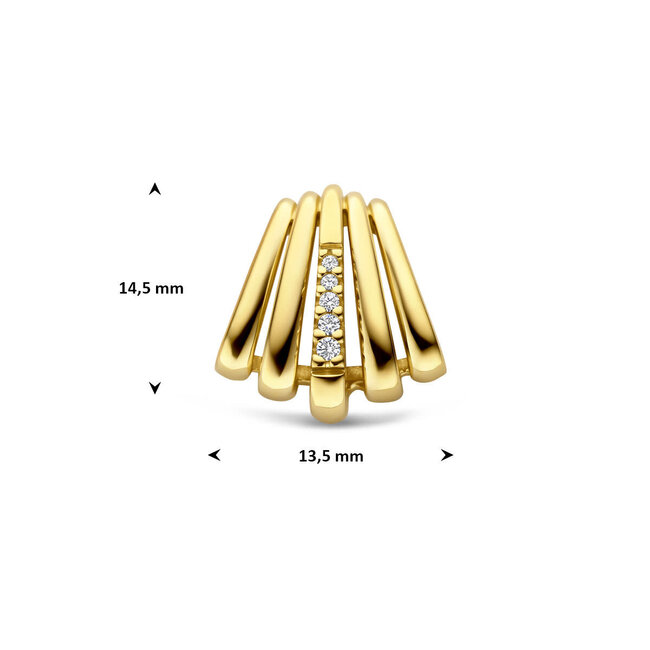 The House Of Blinckers THOB Hanger 40.35351 14k Geelgoud met 0.035crt H SI Diamant 14.5 x 13.5mm