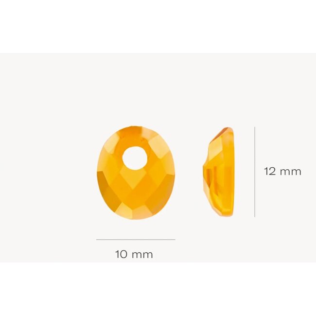 Blush Blush Oorbedels 800CITM Klein Citrien Klein Ovaal 10mm x 12mm