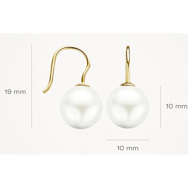 Blush Blush Oorbellen 7049YPW 14k Geelgoud met Parel Hollandse Haak