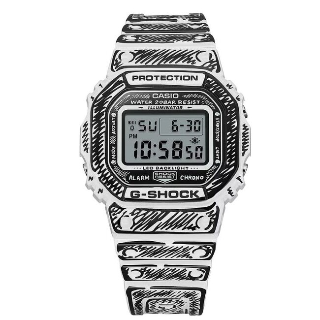 Casio G-Shock Casio G-Shock Horloge DW-5600JV-7ER Bio-Plastic Wijzerplaat 42.8mm Quartz en Bio-Plastic Horlogeband 50mm Waterdichtheid 20m Joshua Vides Special Edition