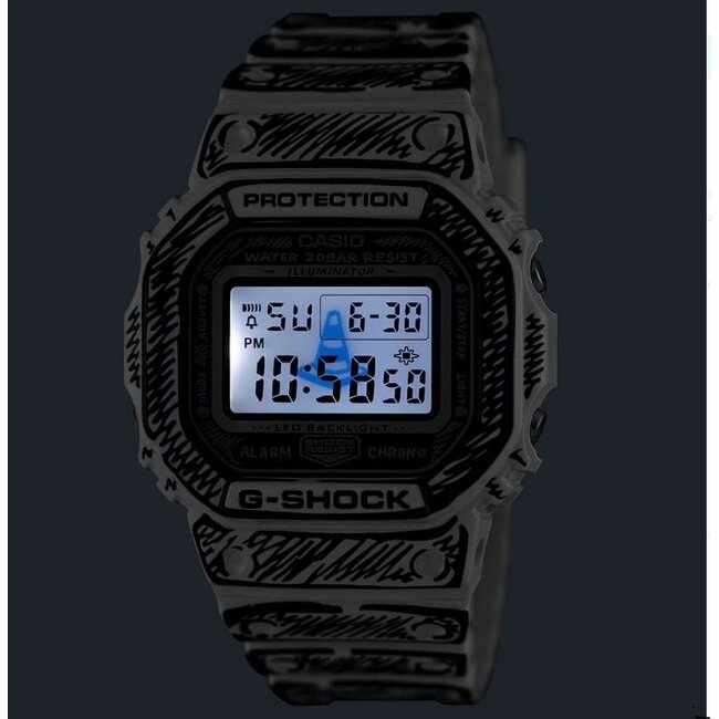 Casio G-Shock Casio G-Shock Horloge DW-5600JV-7ER Bio-Plastic Wijzerplaat 42.8mm Quartz en Bio-Plastic Horlogeband 50mm Waterdichtheid 20m Joshua Vides Special Edition