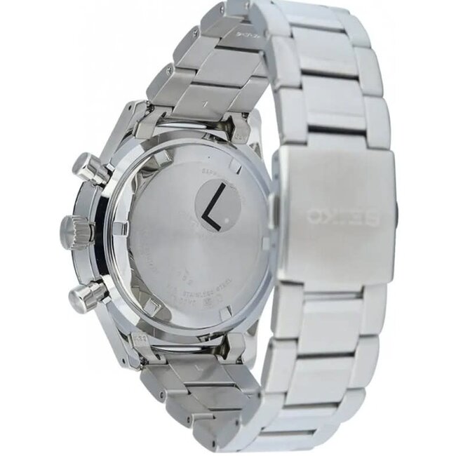 Seiko Seiko Horloge SSB445P1 Staal Chronogaaf Saffierglas Blauwe Wijzerplaat met Stalen Band 41.5mm