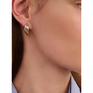 Ti Sento Milano Ti Sento Oorbellen 78068ZY Zilver met 14k Geelgouden Plating