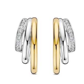 Ti Sento Milano Ti Sento Oorbellen 78068ZY Zilver met 14k Geelgouden Plating