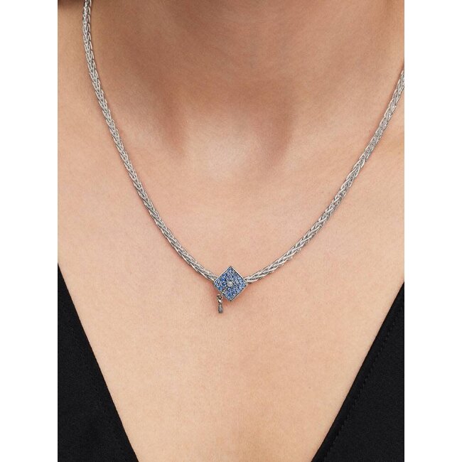 Pandora Pandora Bedel 794461C01 Zilver Geslaagd Blauw Hoedje met Zirkonia