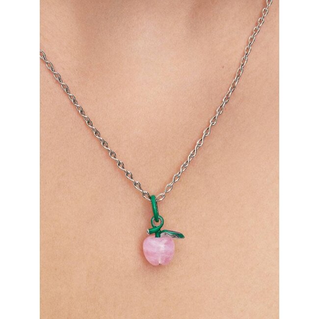 Pandora Pandora Bedel 794485C01 Zilver Roze Appel met Zirkonia