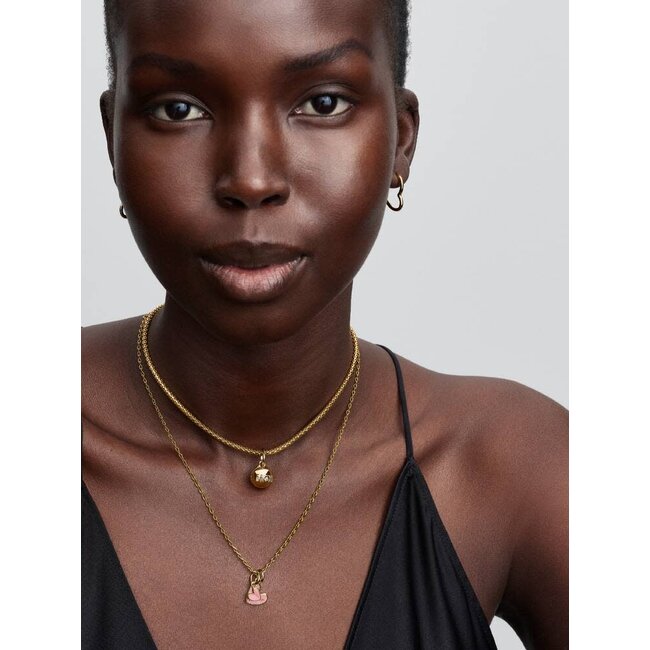 Pandora Pandora Bedel 763766C01 Zilver met 14k Geelgouden Plating Moeder en Dochter