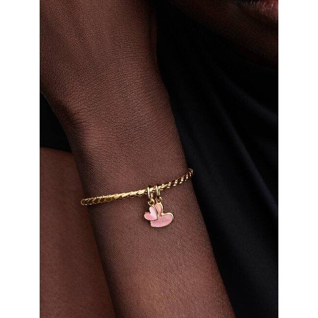 Pandora Pandora Bedel 763766C01 Zilver met 14k Geelgouden Plating Moeder en Dochter