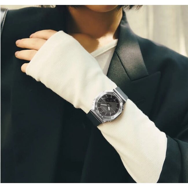 Casio G-Shock Casio G-Shock Horloge GM-S2110-1A1ER Staal Wijzerplaat 40.5mm met Kunststofband Waterdichtheid 20m