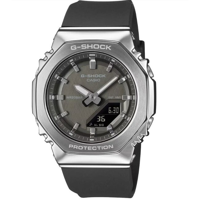 Casio G-Shock Casio G-Shock Horloge GM-S2110-1A1ER Staal Wijzerplaat 40.5mm met Kunststofband Waterdichtheid 20m