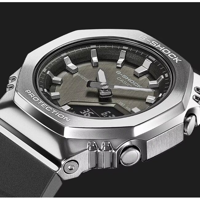 Casio G-Shock Casio G-Shock Horloge GM-S2110-1A1ER Staal Wijzerplaat 40.5mm met Kunststofband Waterdichtheid 20m