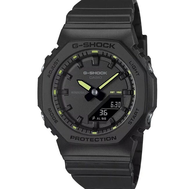 Casio G-Shock Casio G-Shock GMA-P2100SA-1A2ER Staal Wijzerplaat 40.2mm met Kunststofband Waterdichtheid 20m