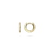 Gisser Jewels Amsterdam Gisser Jewels Oorringen KCD2/12Y 925 Zilver met Gele Plating 2mm breed 12mm doorsnede