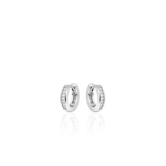 Gisser Jewels Amsterdam Gisser Jewels Oorbellen KCD3/15 Zilver met Zirkonia 3mm x 15mm