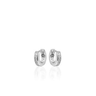 Gisser Jewels Amsterdam Gisser Jewels Oorbellen KCD3/12 Zilver met Zirkonia 3mm x 12mm