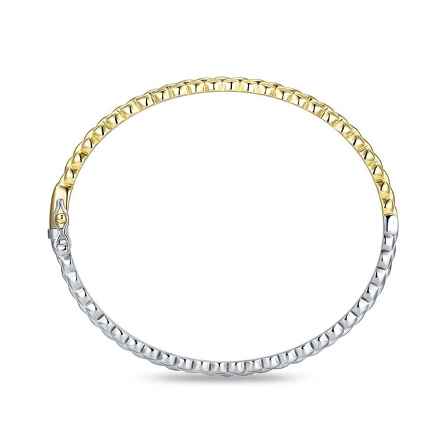 Gisser Jewels Amsterdam Gisser Jewels Armband SB35Y/4-60 Zilver met Geelgouden Plating en Zirkonia Maat 60