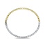 Gisser Jewels Amsterdam Gisser Jewels Armband SB35Y/4-60 Zilver met Geelgouden Plating en Zirkonia Maat 60