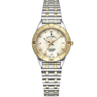 Jacques du Manoir Jacques du Manoir Horloge JWL05903 Staal Bi Color Quartz Leonie Parelmoer Wijzerplaat 29mm
