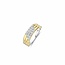 Ti Sento Milano Ti Sento Ring 12411ZY/56 Zilver met 14k Geelgouden Plating 3 Lagen met Zirkonia Maat 56