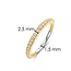 Ti Sento Milano Ti Sento Ring 12317ZY/54 Zilver met Geelgouden Plating en Zirkonia Maat 54
