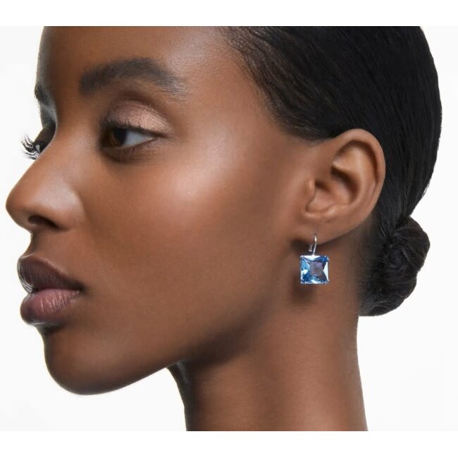 Swarovski Swarovski Oorbellen 5619472 Zilverkleurig met Blauwe steen