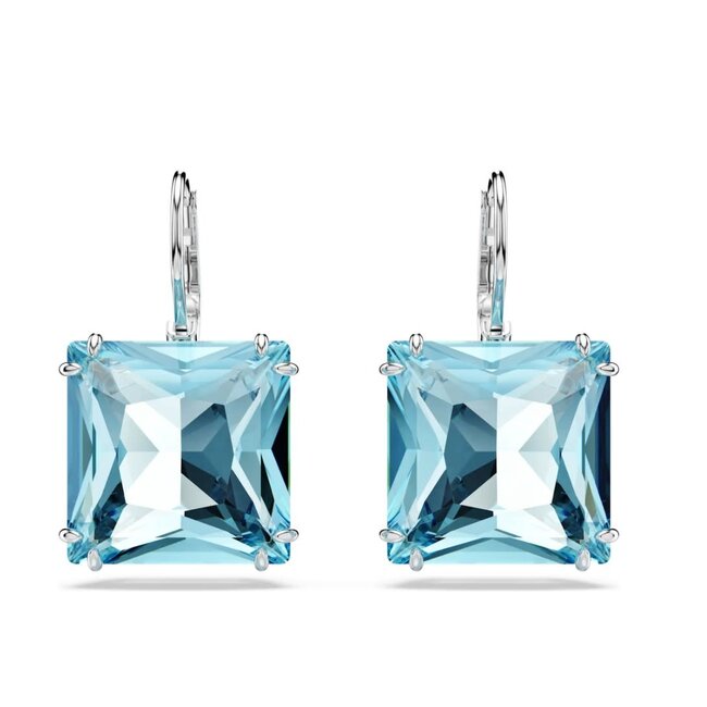 Swarovski Swarovski Oorbellen 5619472 Zilverkleurig met Blauwe steen