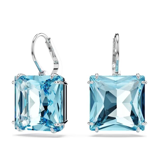 Swarovski Swarovski Oorbellen 5619472 Zilverkleurig met Blauwe steen