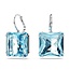 Swarovski Swarovski Oorbellen 5619472 Zilverkleurig met Blauwe steen